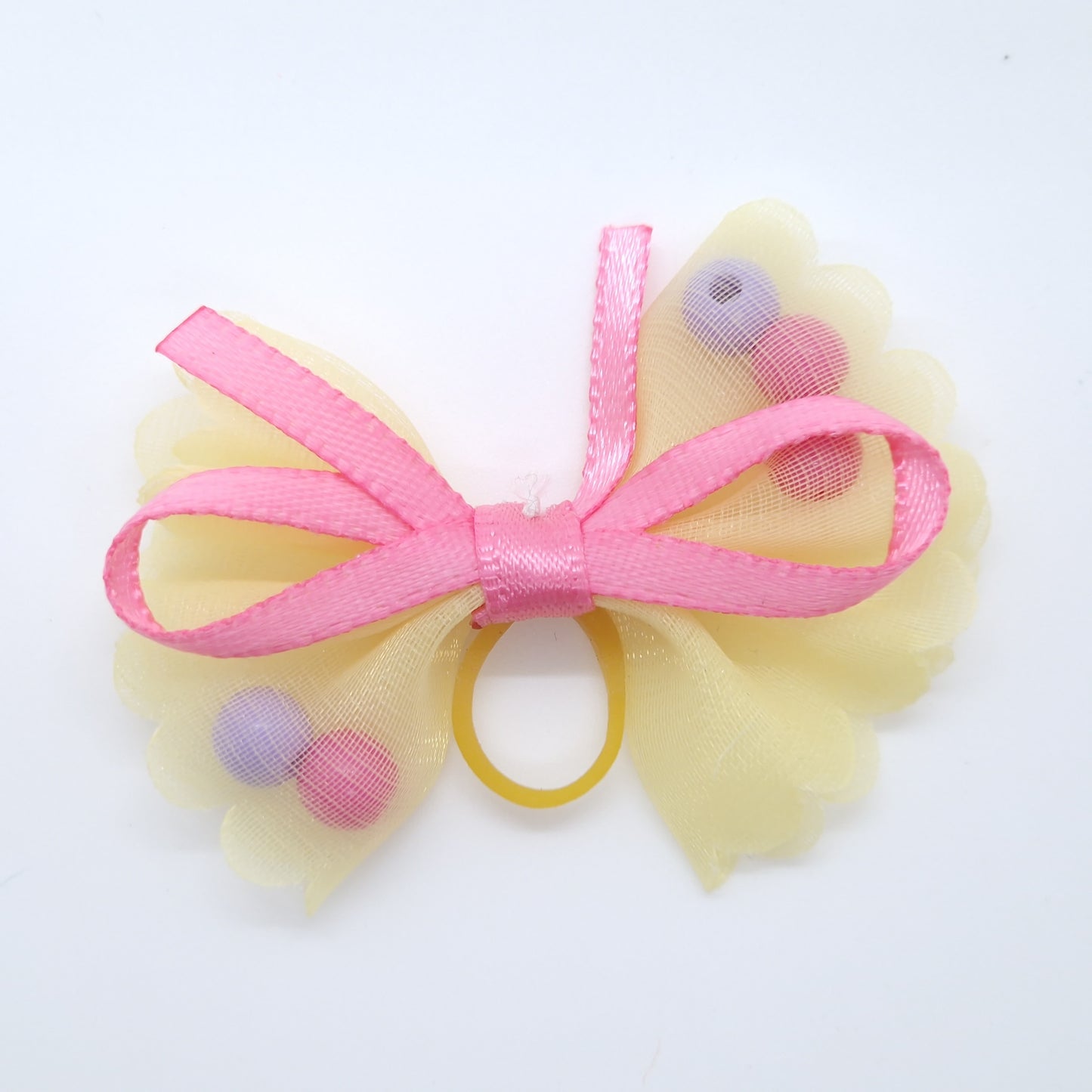 Soft Netted Bow on Elastic Band