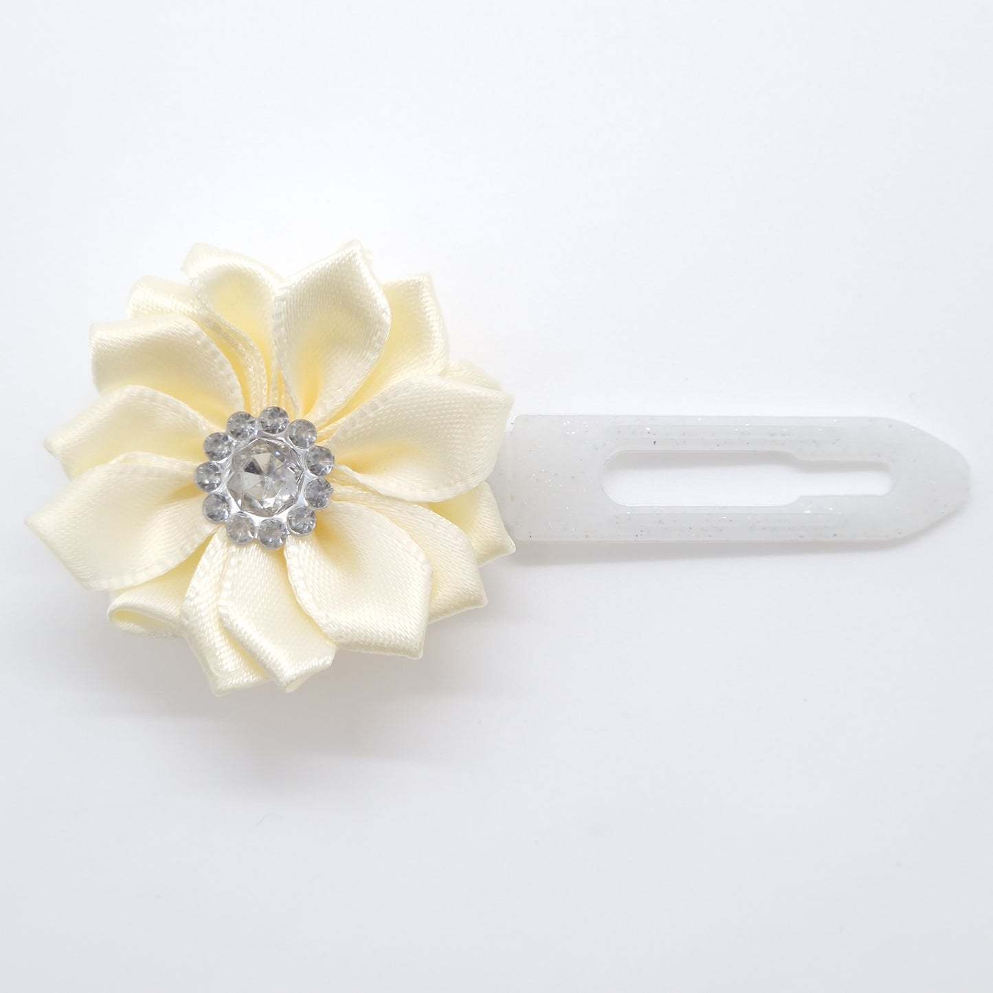 Soft Diamante Bow on 4.5cm & 3.5cm Clip