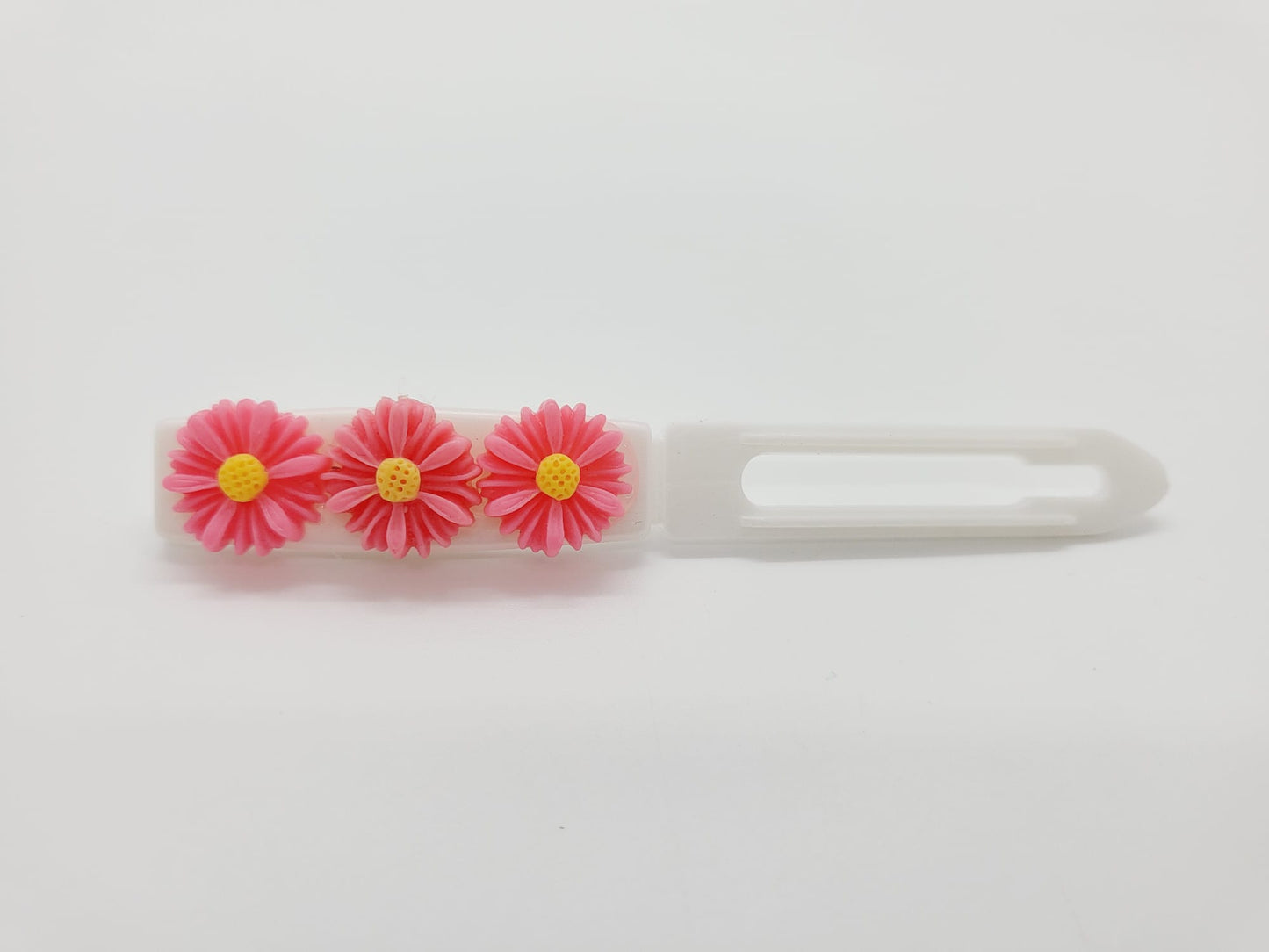 Pretty Pink Daisy Chain Flower Top Knot Clip