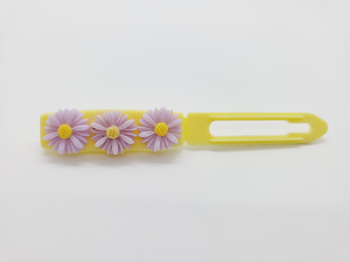 Lilac Daisy Chain Flower Top Knot Clip