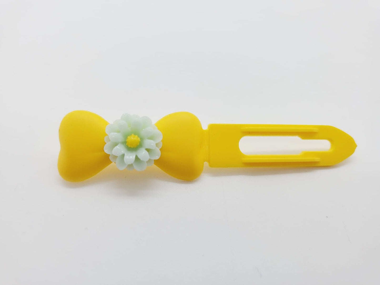 Button Flower Top Knot Clip