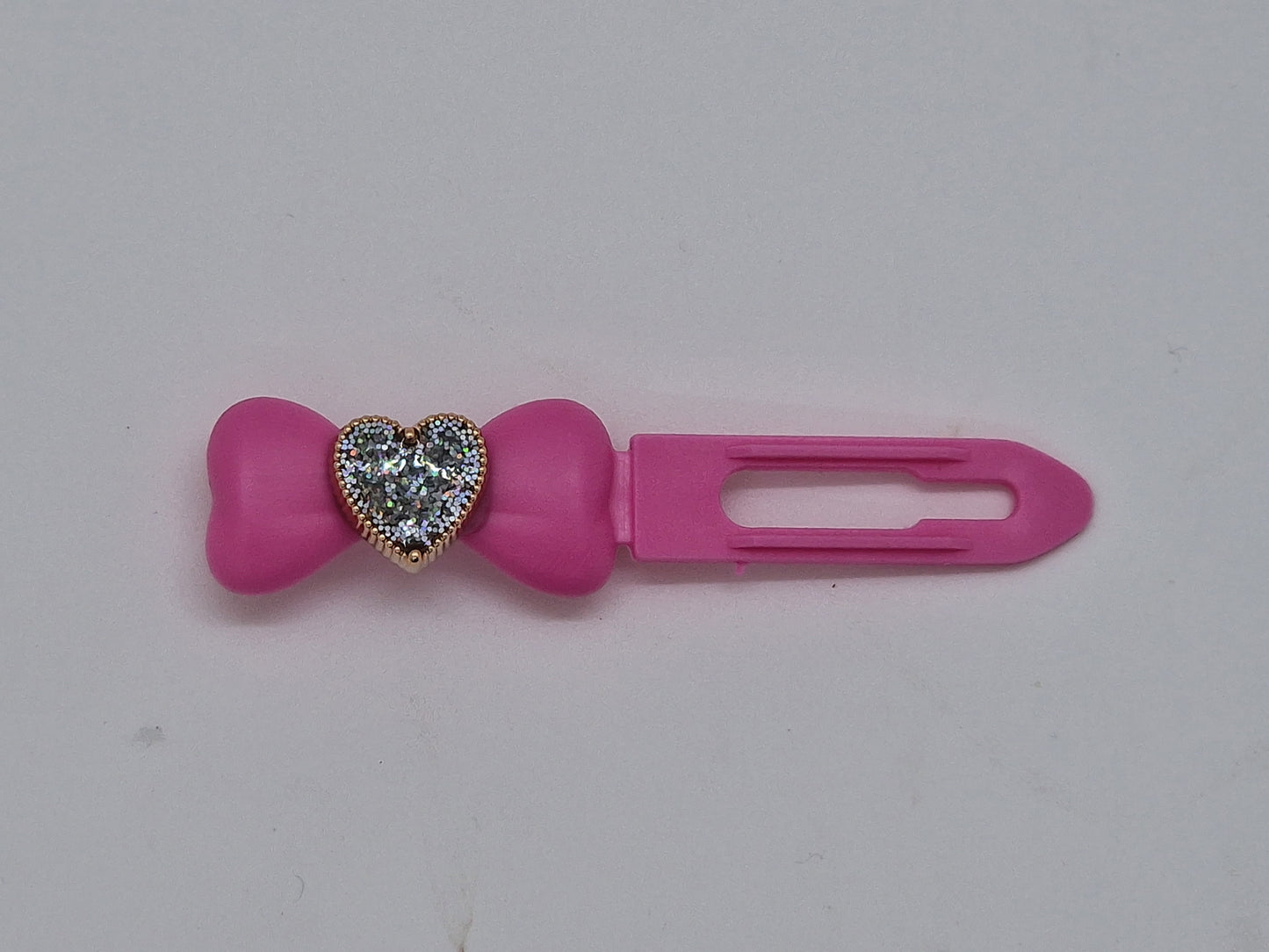 Herzspange mit glitzernden Diamanten, 3,5 cm, neuartiger Clip