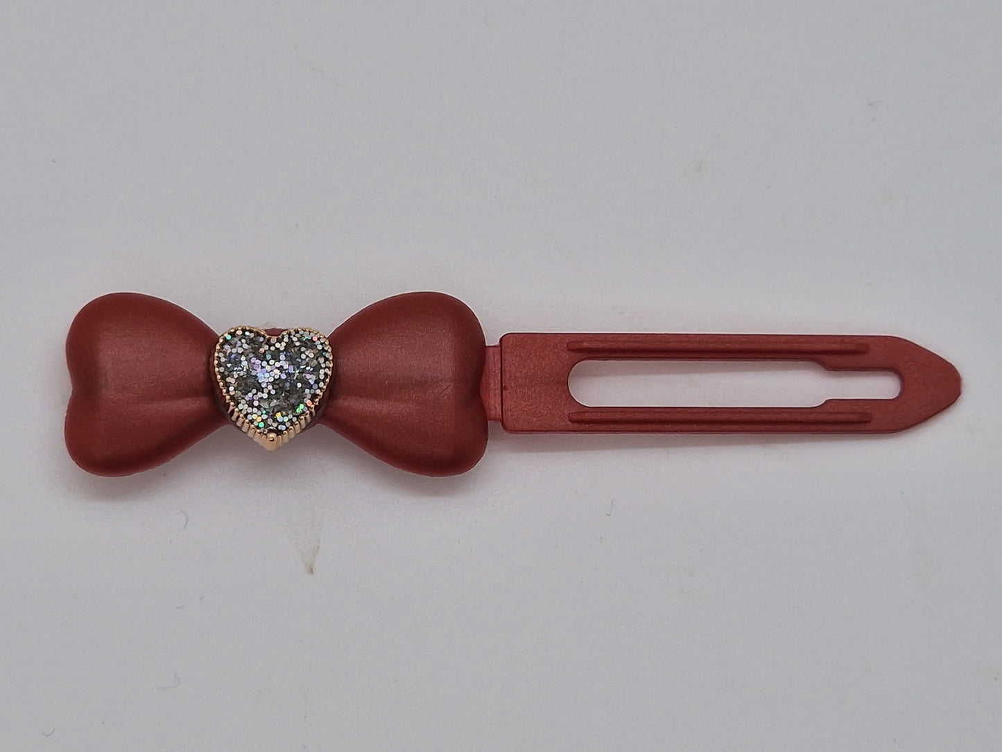Glitter Diamante Heart Barrette 4.5cm Novelty clip