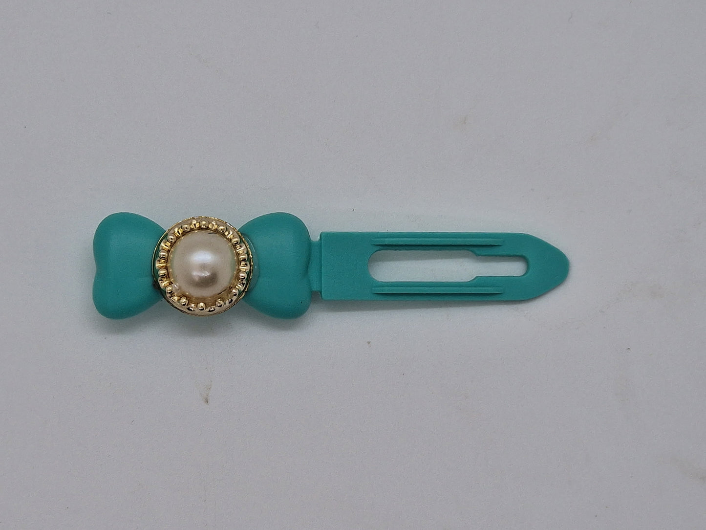 Gold set pearl Barrette 3.5cm Novelty clip