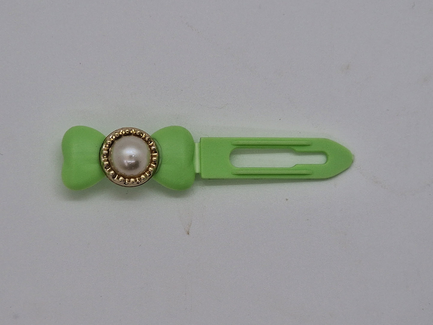 Gold set pearl Barrette 3.5cm Novelty clip