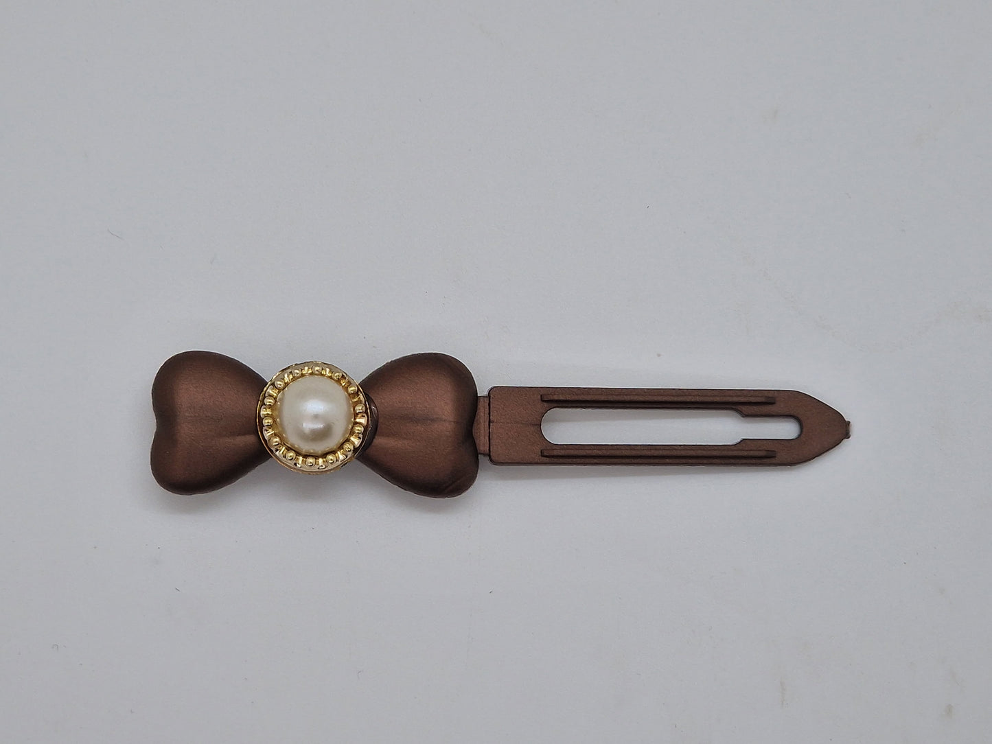 Gold set pearl Barrette 4.5cm Novelty clip