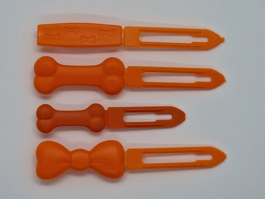 Orange Posh Puppy UK Barrette top knot plastic clip