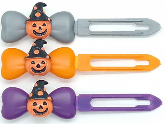 Haarspange mit Halloween-Kürbis und Hut, 4,5 cm und 3,5 cm, origineller Clip