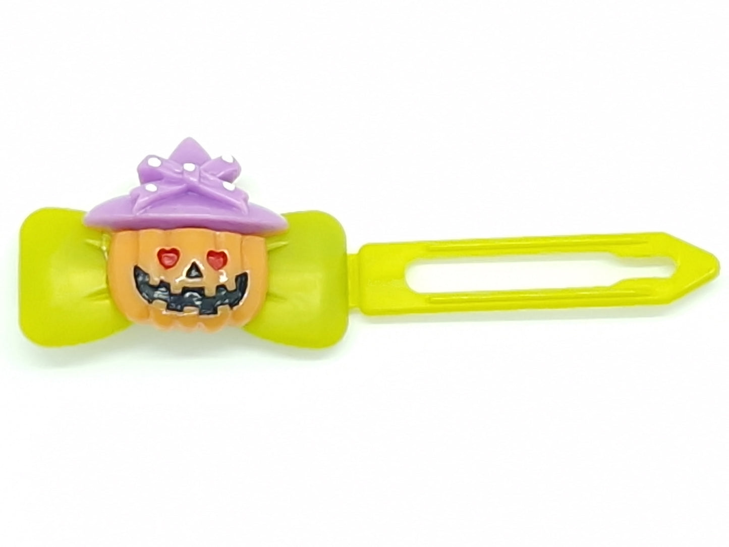 Haarspange mit Halloween-Kürbis und Hut, 4,5 cm, origineller Clip