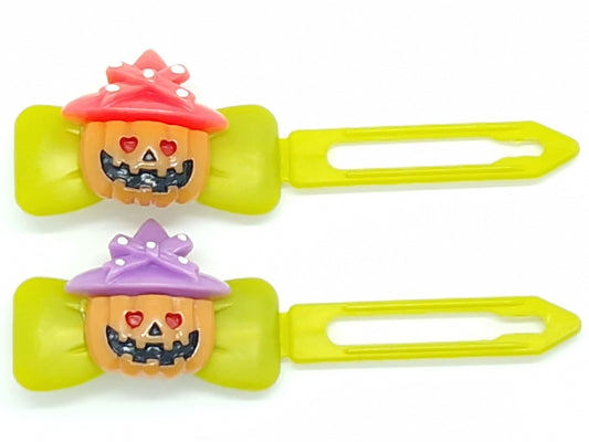 Barrette citrouille et chapeau d'Halloween 4,5 cm Clip fantaisie