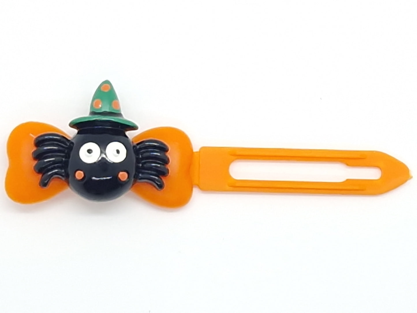 Halloween Spooky Green Hat Spider Barrette 4.5cm Novelty clip