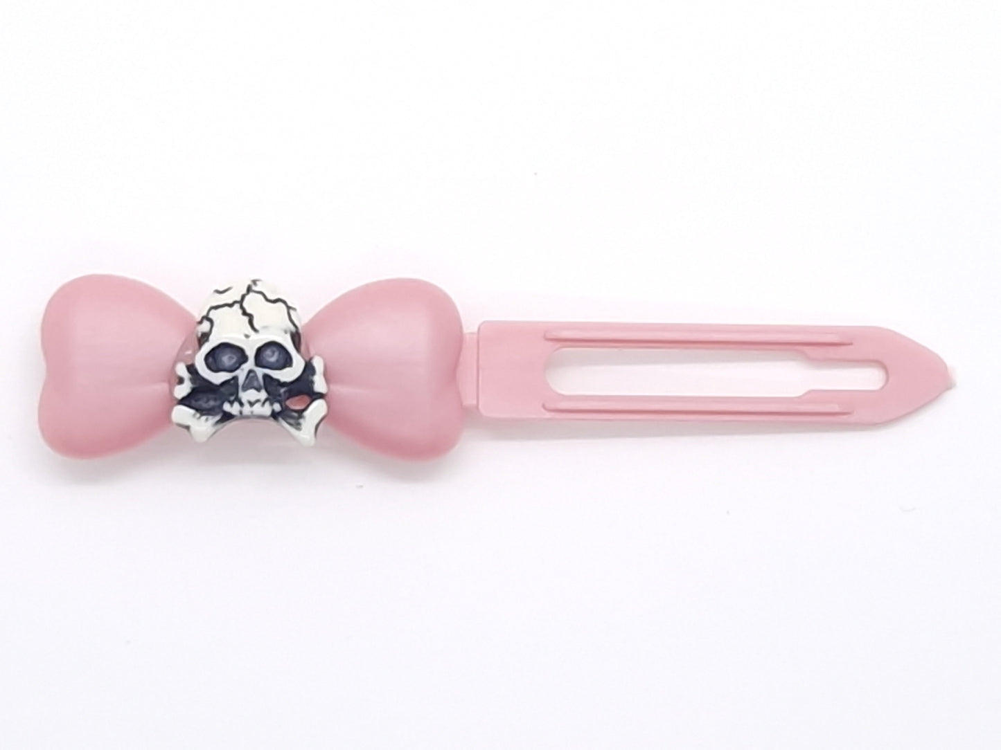 Halloween Skull & Crossbones Barrette 4.5cm Novelty clip