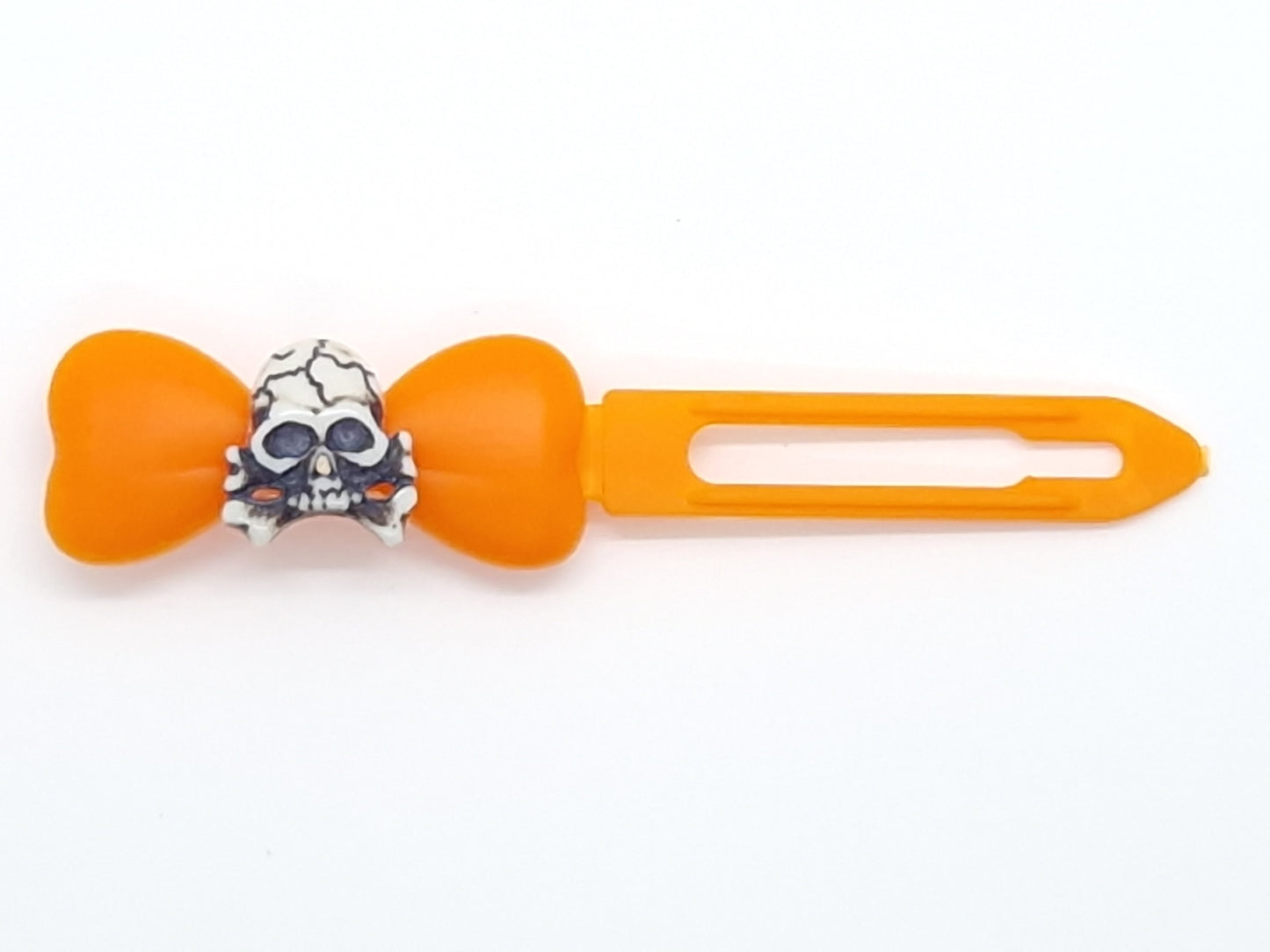 Halloween Skull & Crossbones Barrette 4.5cm Novelty clip