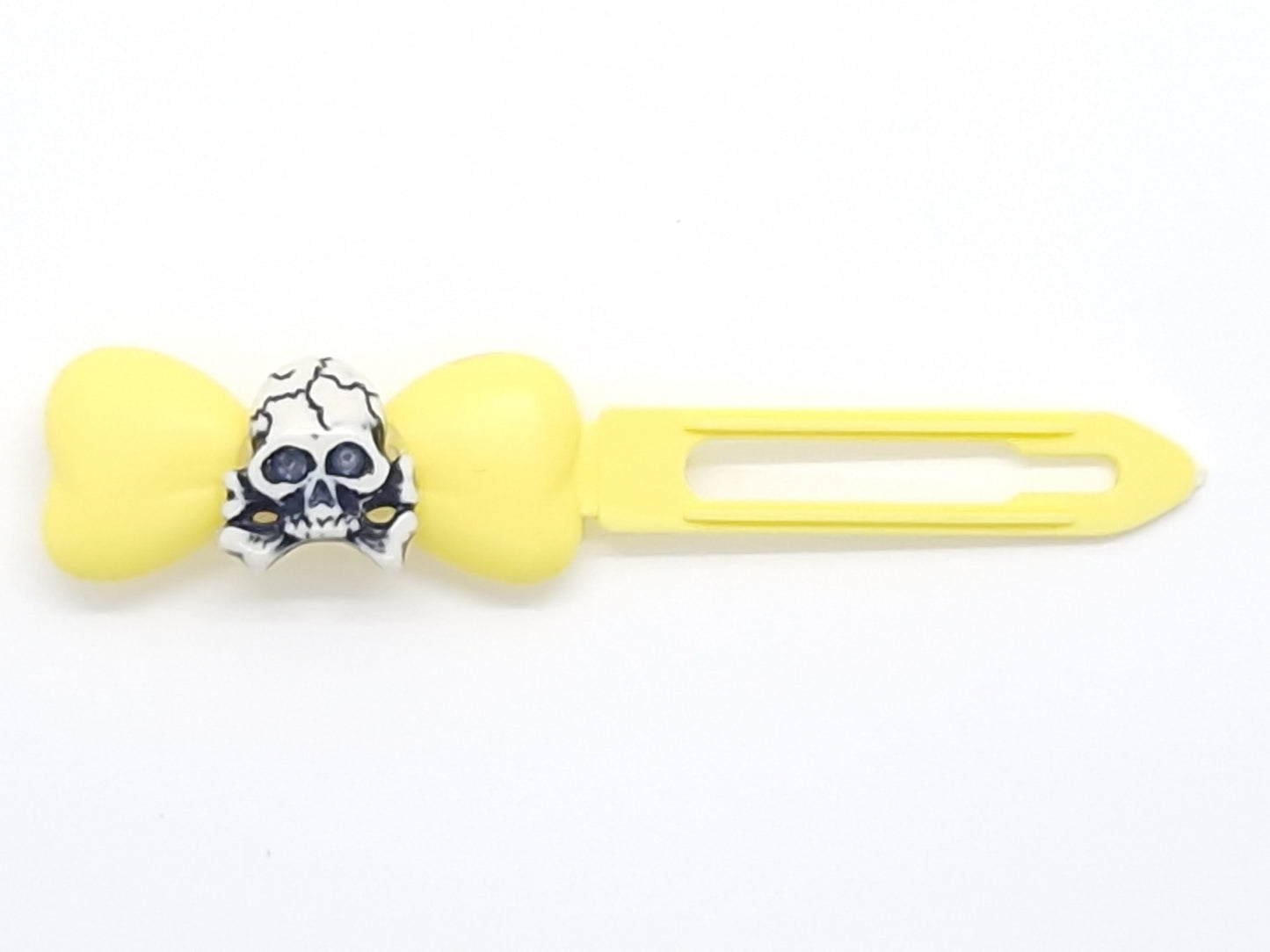 Halloween Skull & Crossbones Barrette 4.5cm Novelty clip