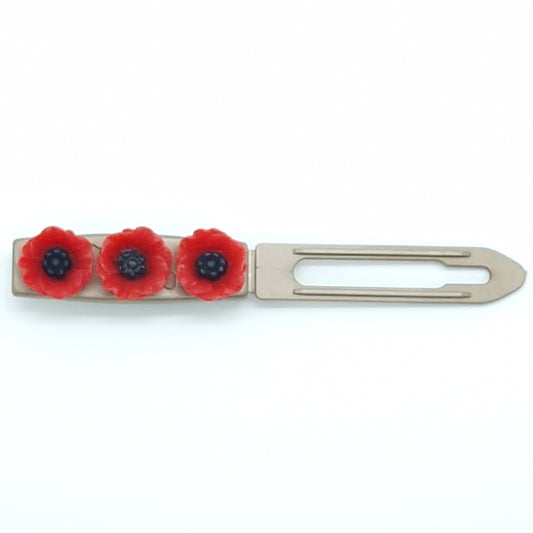 Remembrance Poppies on 4.5cm Novelty clip