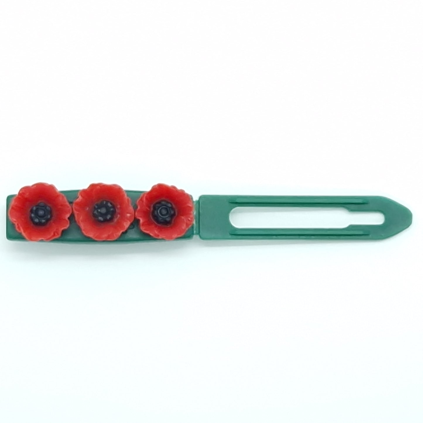 Poppies Barrette 4.5cm Remembrance Novelty clip