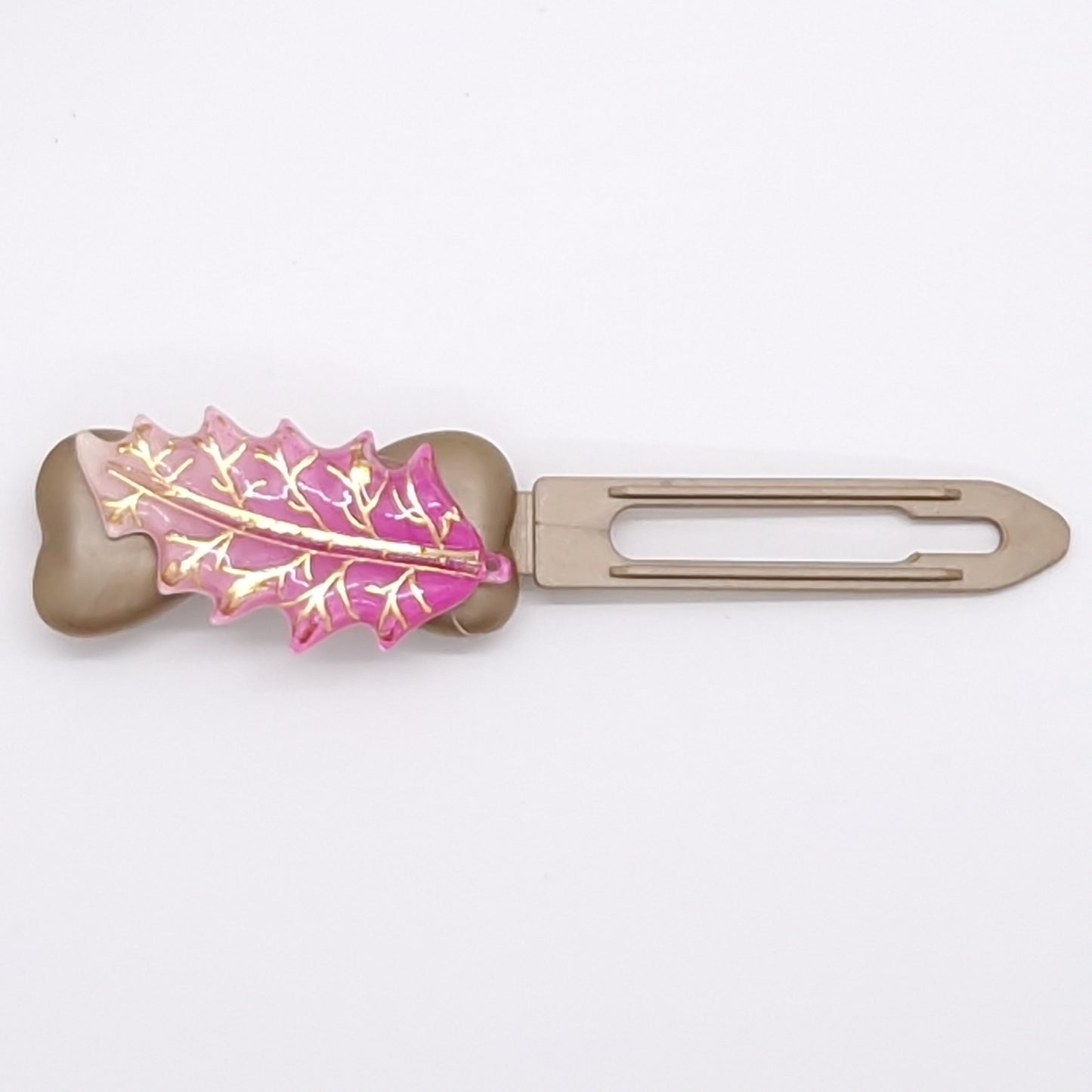 Autumn leaf Barrette 4.5cm Novelty clip