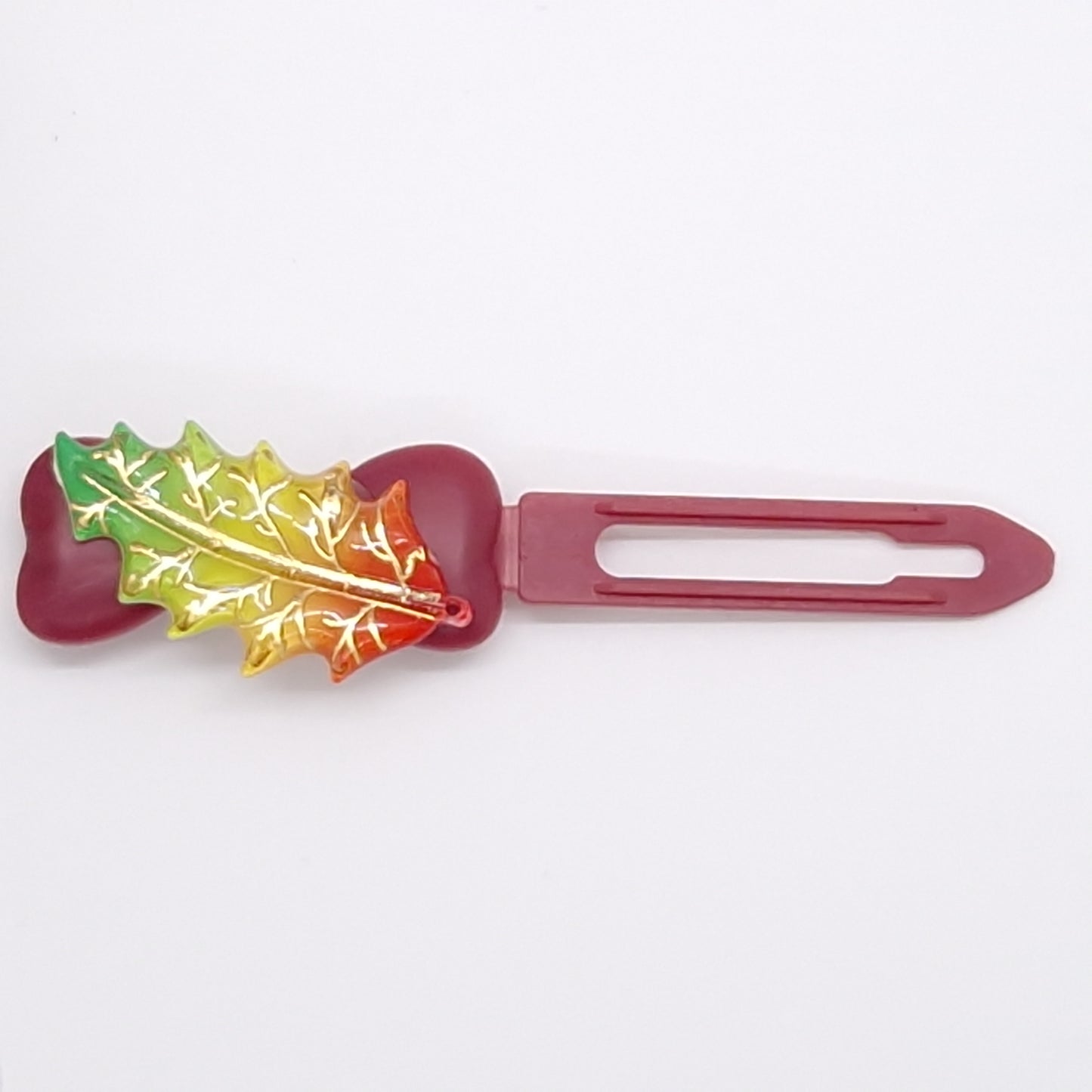 Barrette feuille d'automne 4,5 cm Clip fantaisie