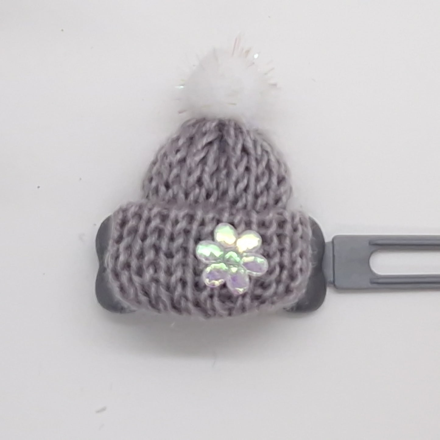 Autumn & Winter Snowflake Bobble Hat Barrette Novelty clip