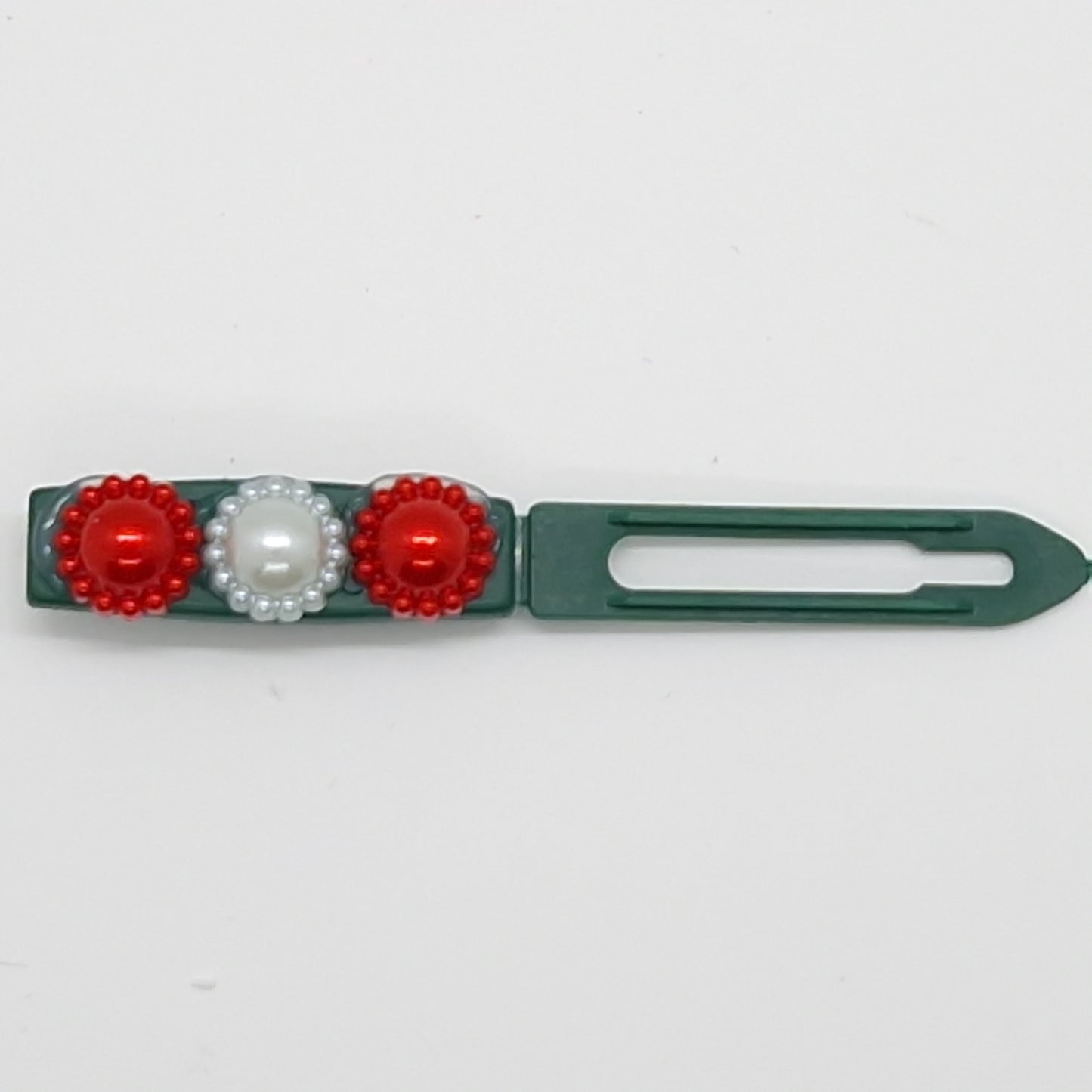 Christmas Pearls Barrette 4.5cm Novelty clip