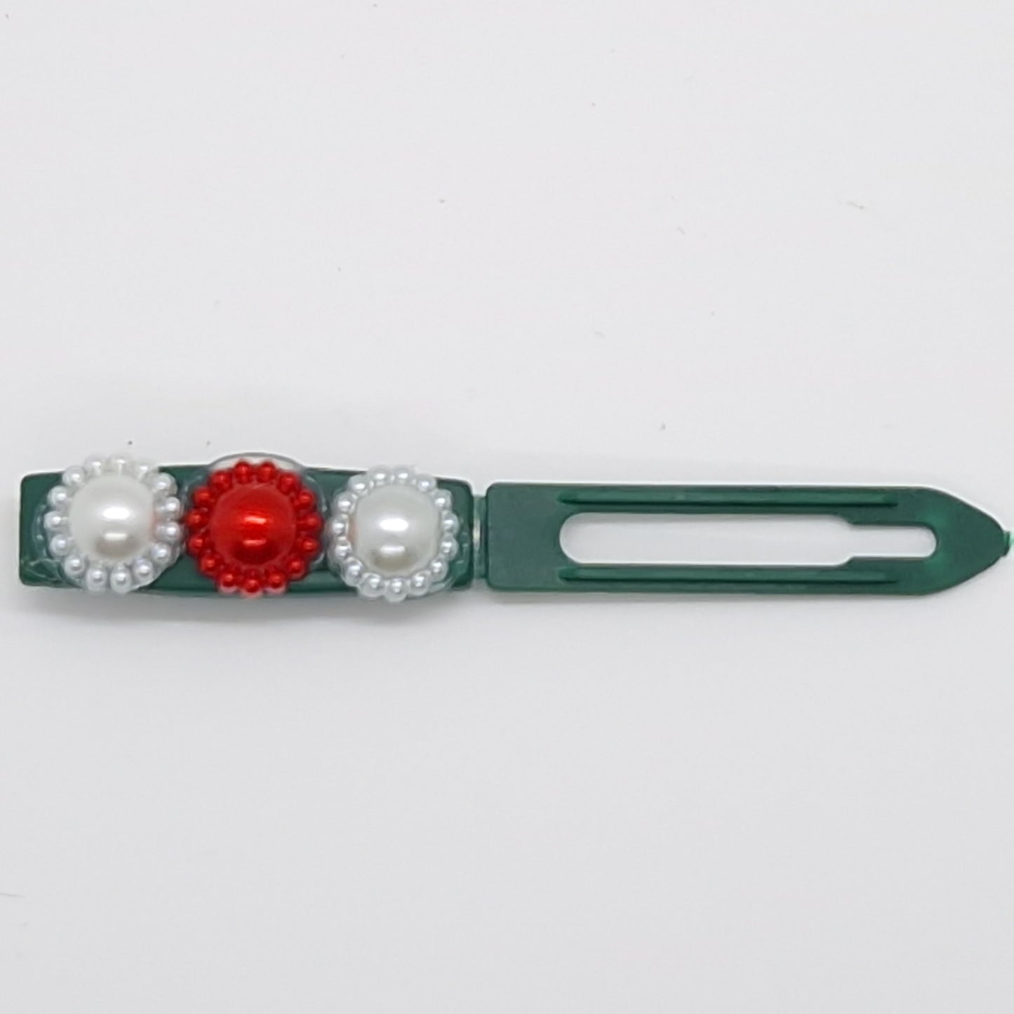 Christmas Pearls Barrette 4.5cm Novelty clip