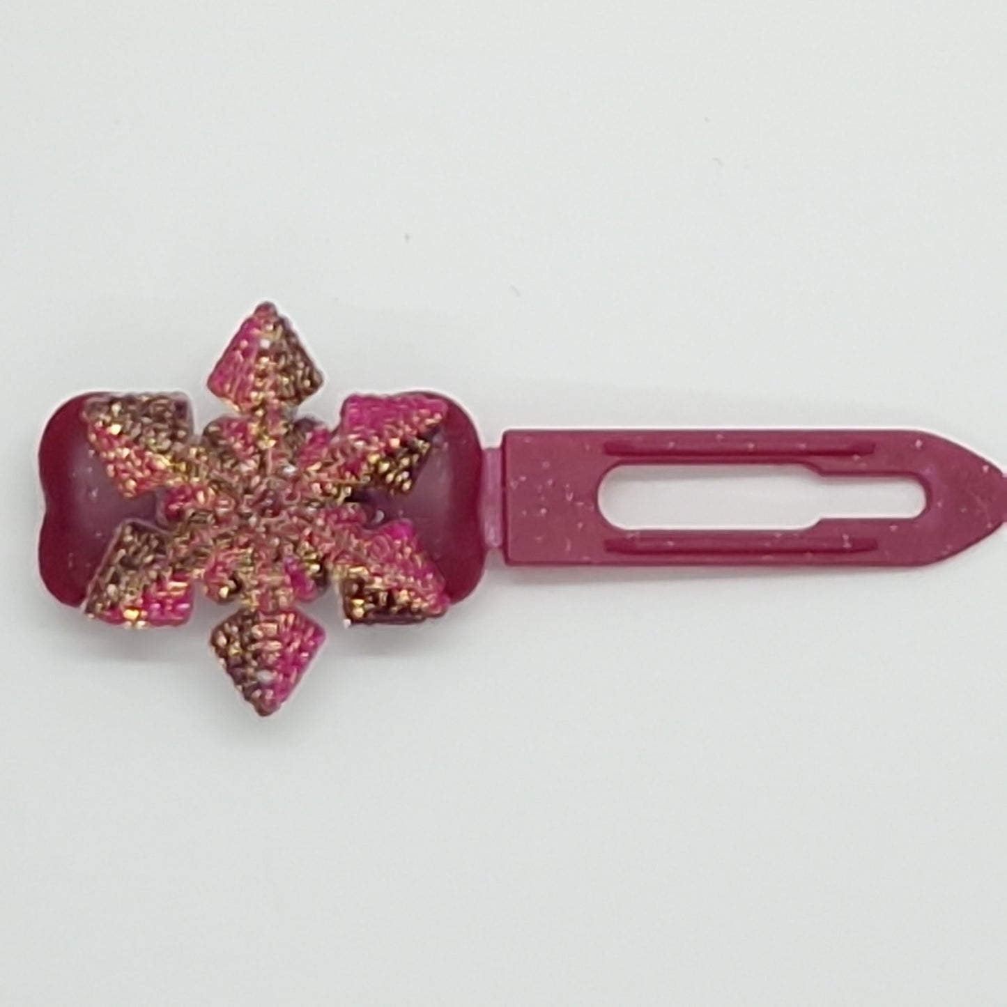 Winter Snowflake Barrette 4.5cm Novelty clip