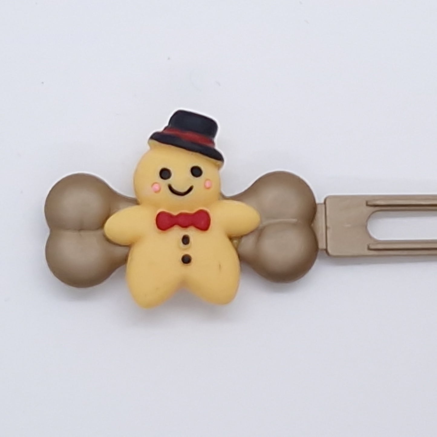 Christmas Gingerbread Barrette 4.5cm Novelty clip