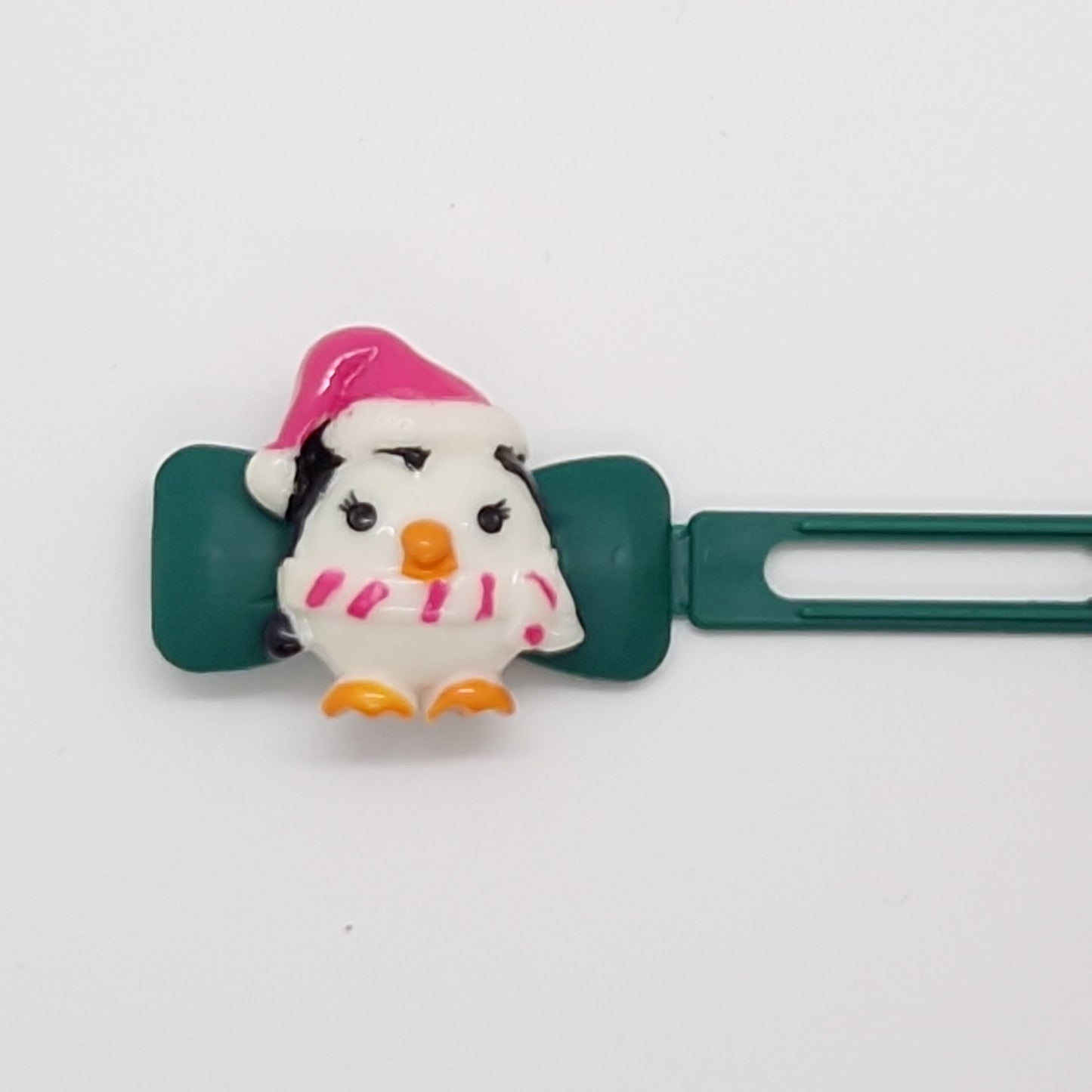 Christmas Penguins Barrette 4.5cm Novelty clip