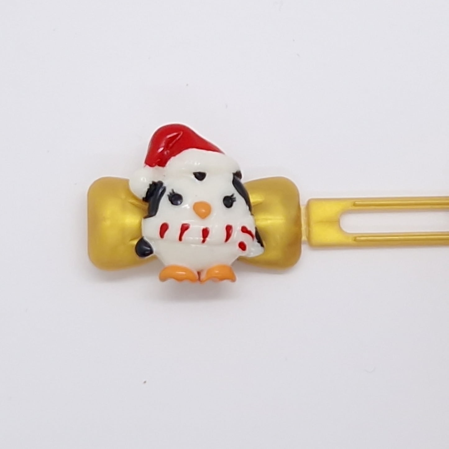 Christmas Penguins Barrette 4.5cm Novelty clip