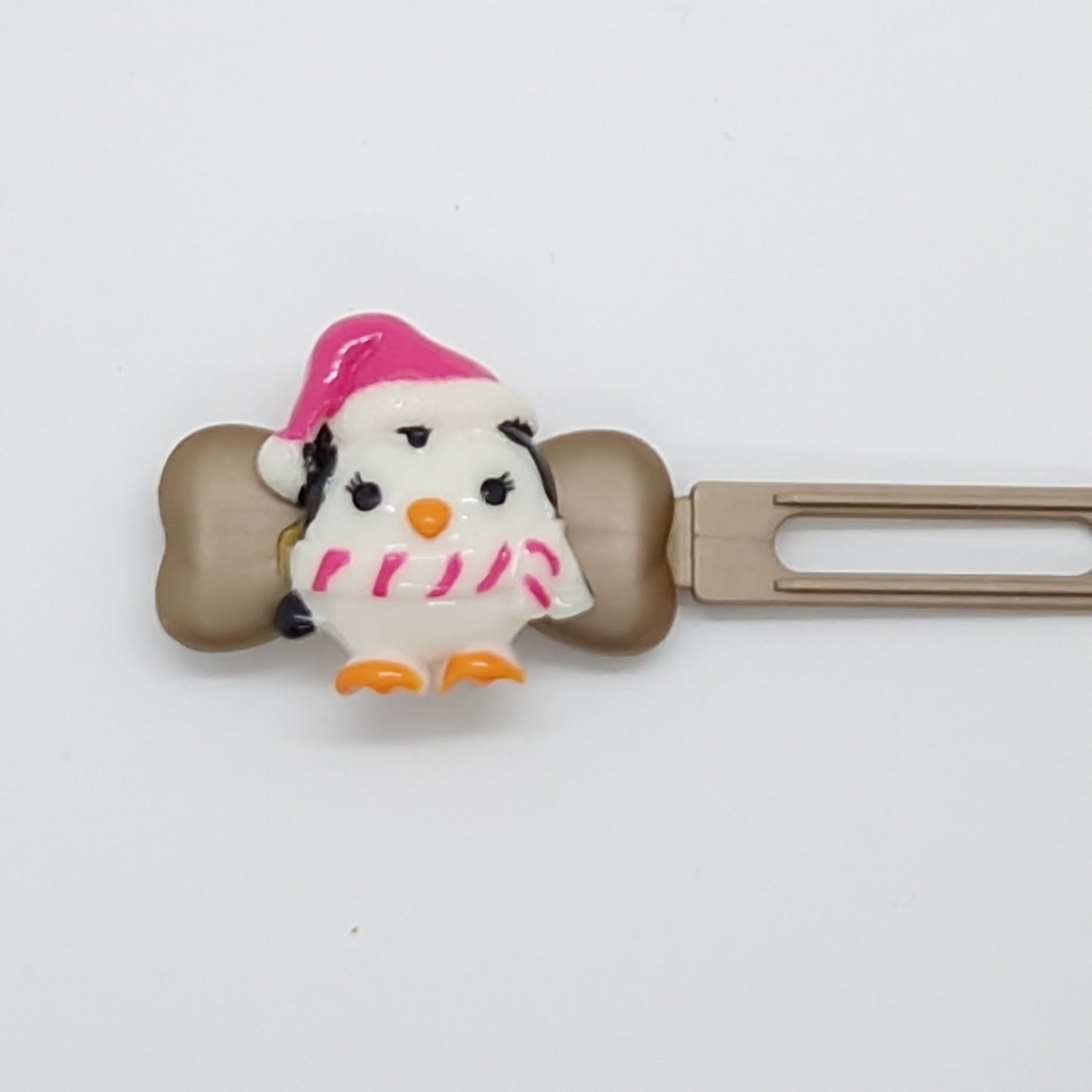 Christmas Penguins Barrette 4.5cm Novelty clip