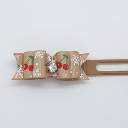 Christmas Soft Bow Barrette on 4.5cm Novelty clip