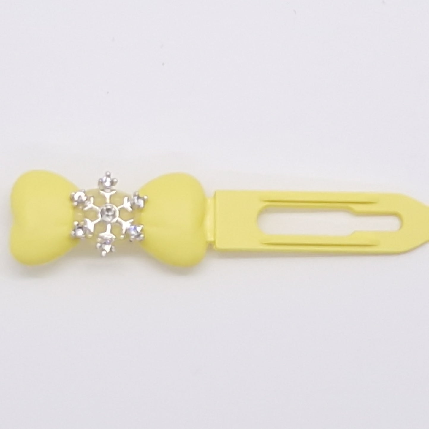 Weihnachts-Diamant-Schneeflocken-Haarspange mit 3,5 cm großem Neuheitsclip
