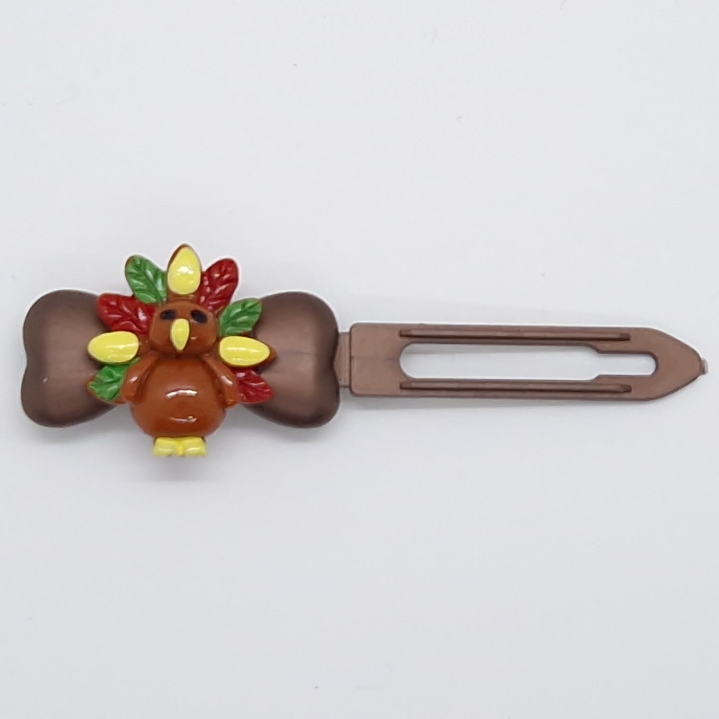 Christmas & ThanksGiving Turkey Barrette on 4.5cm Novelty clip
