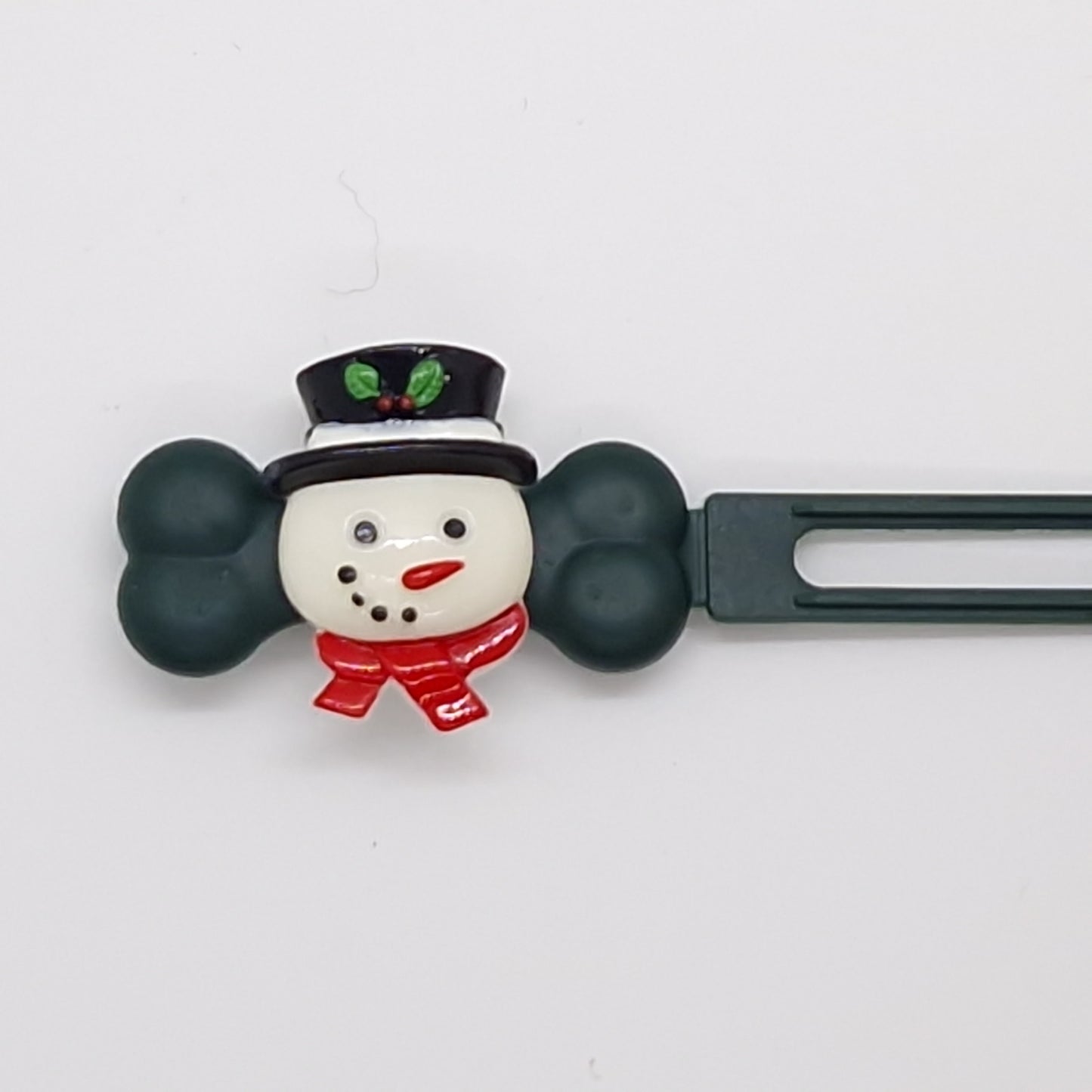 Christmas Snowman Barrette on 4.5cm Novelty clip