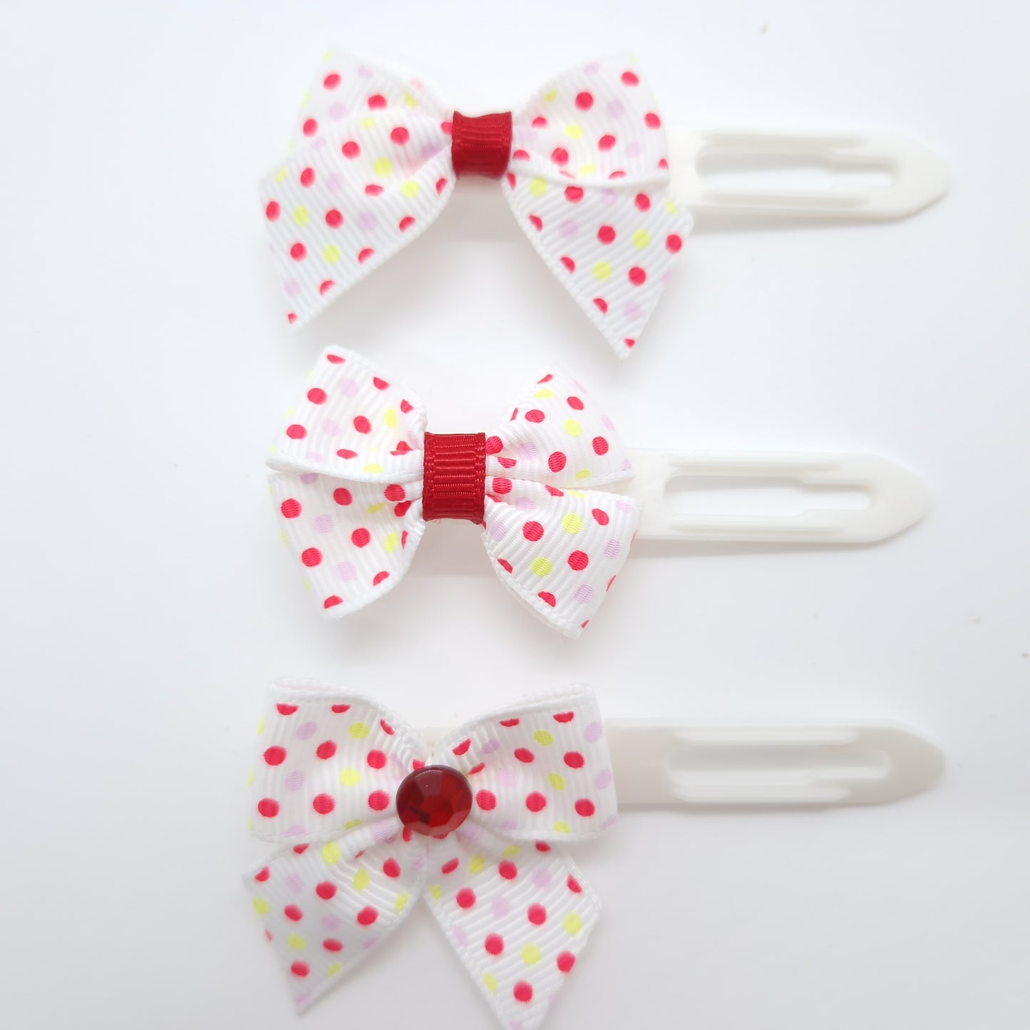 Spotty Bow on 4.5cm Clip