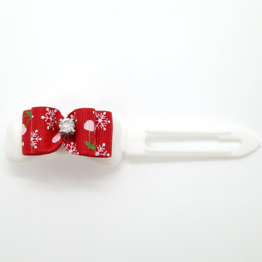 Christmas Soft Bow on 4.5cm Clip