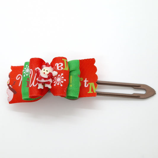 Christmas Soft Bow on 4.5cm Clip