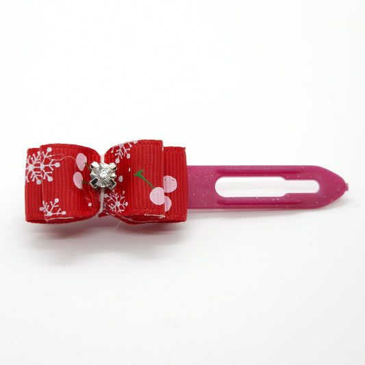 Christmas Soft Bow on 4.5cm Clip