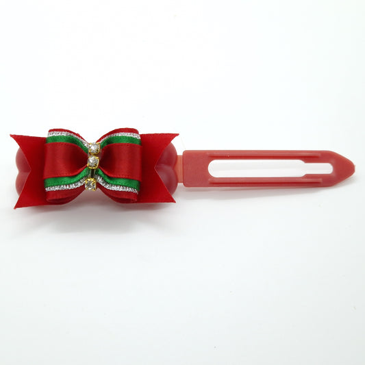 Christmas Soft Bow on 4.5cm Clip