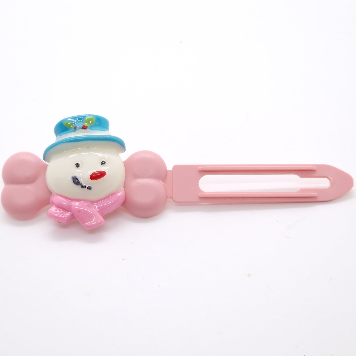 Christmas Snowman Barrette on 4.5cm Novelty clip