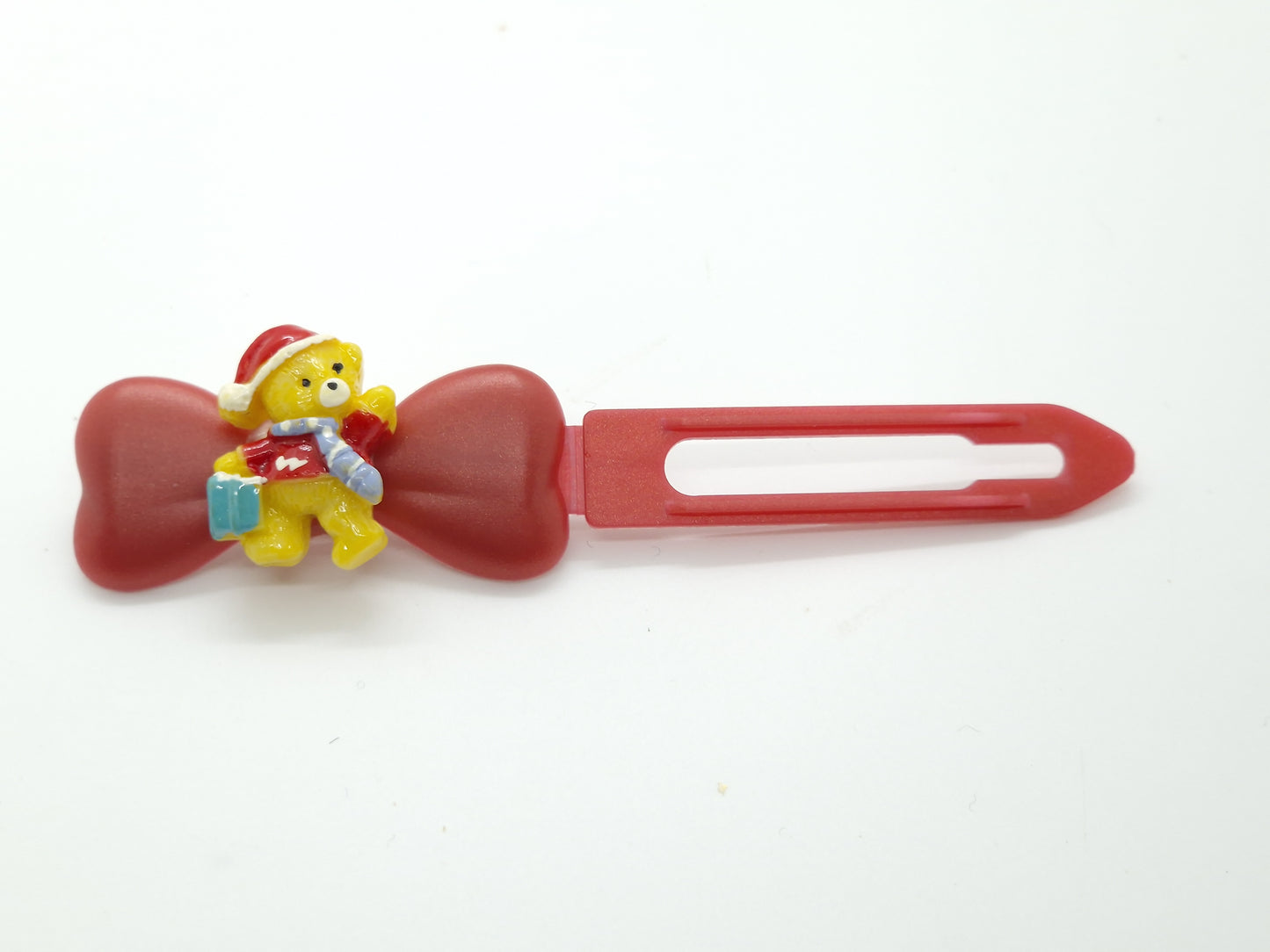 Barrette Nounours de Noël 4,5 cm Clip fantaisie