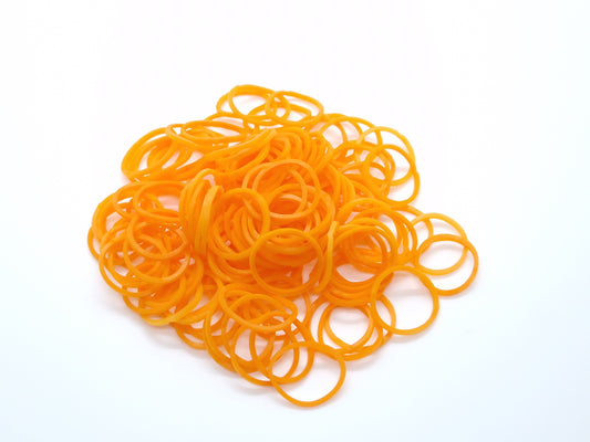 Orange Rubber Top Knot Elastics