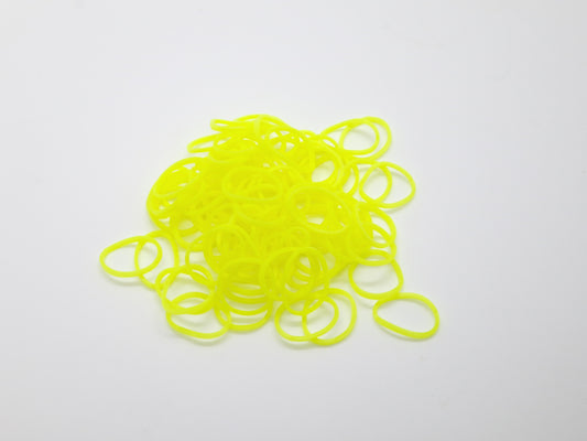 Neon Yellow Rubber Top Knot Elastics