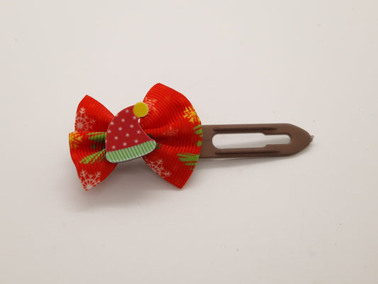 Christmas Soft Bows on 3.5cm Clips