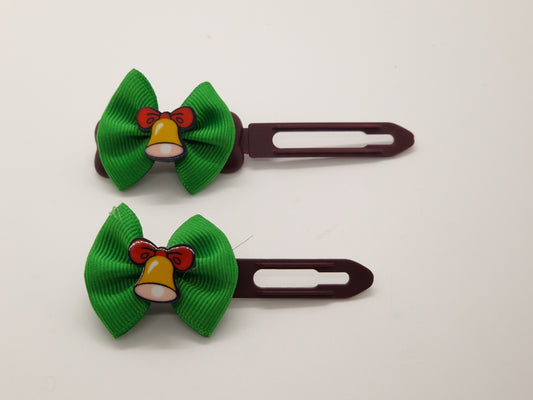 Christmas Soft Bows on 4.5cm & 3.5cm Clips