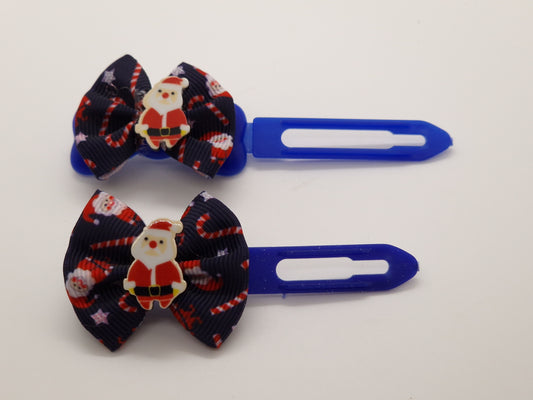 Christmas Soft Bows on 4.5cm & 3.5cm Clips