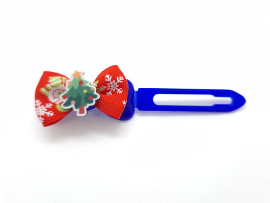 Christmas Soft Bows on 4.5cm Clips