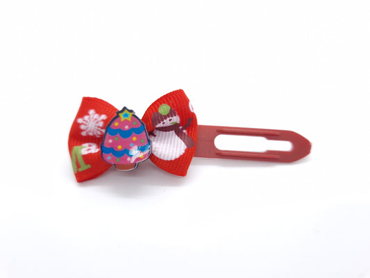 Christmas Soft Bows on 3.5cm Clips