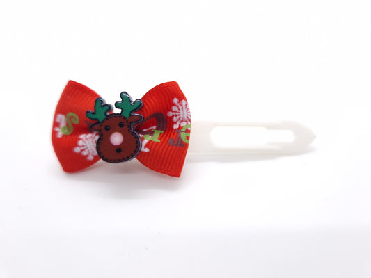 Christmas Soft Bows on 3.5cm Clips