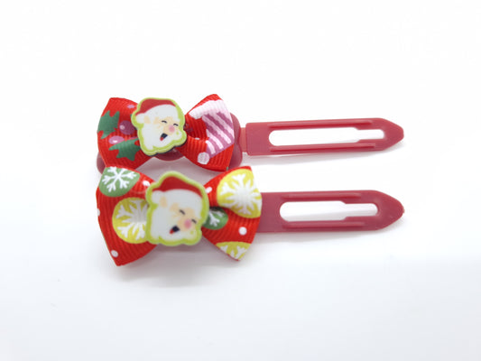 Christmas Soft Bows on 3.5cm & 4.5cm Clips